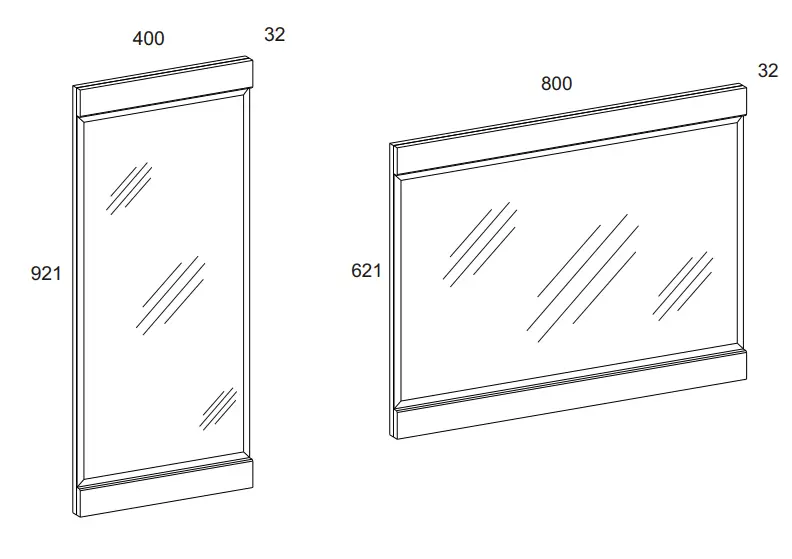 MAGELLAN Mirror 40 Furniture for Home Bedroom Bathroom - Fig