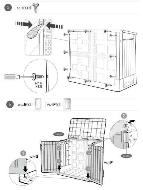 KeTeR Store-It-Out Midi Wood Effect Garden Storage Box - FIG5