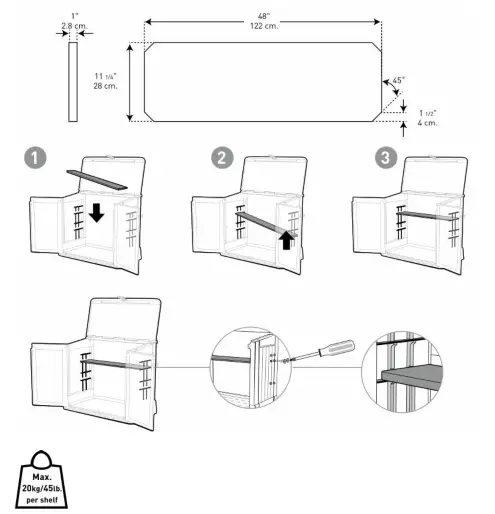 KeTeR Store-It-Out Midi Wood Effect Garden Storage Box - FIG7
