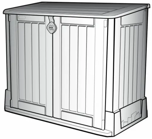 KeTeR Store-It-Out Midi Wood Effect Garden Storage Box