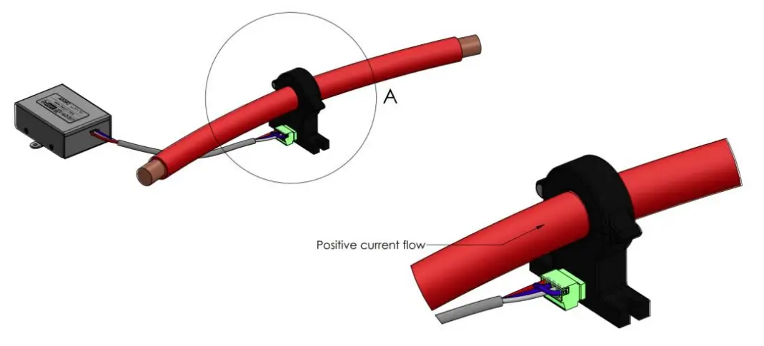 Hall sensor - positive current flow direction