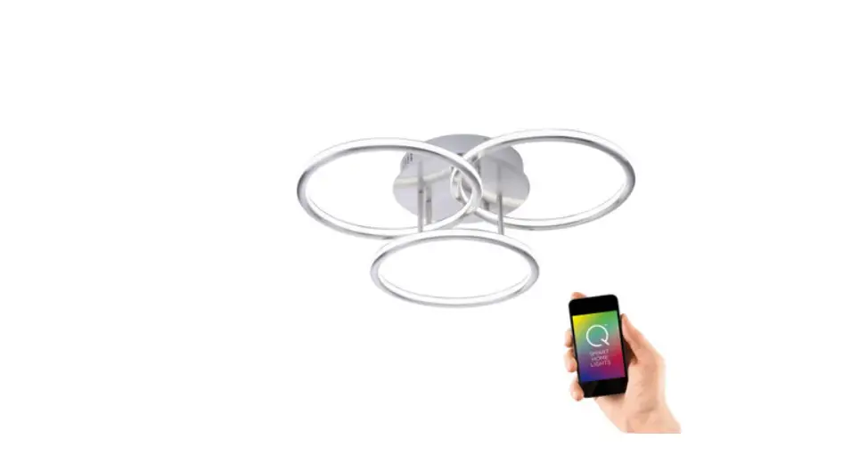 Paul Neuhaus Q-nevio Satin Chrome Smart Led Ceiling Light User Guide Paul Neuhaus Q-nevio Satin Chrome Smart Led Ceiling Light User Guide