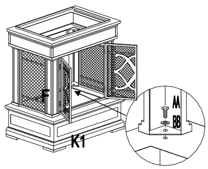 SUNJOY GROUP A304001001 Smith Collection Slate Wood Burning Fireplace - Fig 4