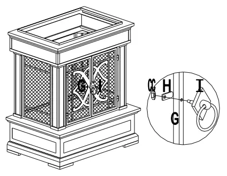 SUNJOY GROUP A304001001 Smith Collection Slate Wood Burning Fireplace - Fig 5
