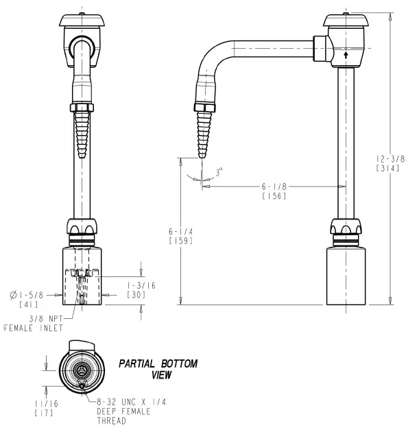 CHICAGO-FAUCETS-985-AGN2BVBE7CP-Remote-Spouts-FIG-2