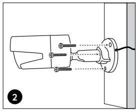 reolink RLC-811A PoE Bullet Camera User Manual - Install the mount base with the mounting screws included in the package