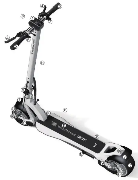 MERCANE Wide Wheel PRO CLE Alter Ego Bikes - Components and names 2