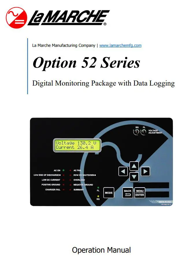 La MARCHE A12B Stationary Magnetic Amplifier Battery Charger Instruction Manual