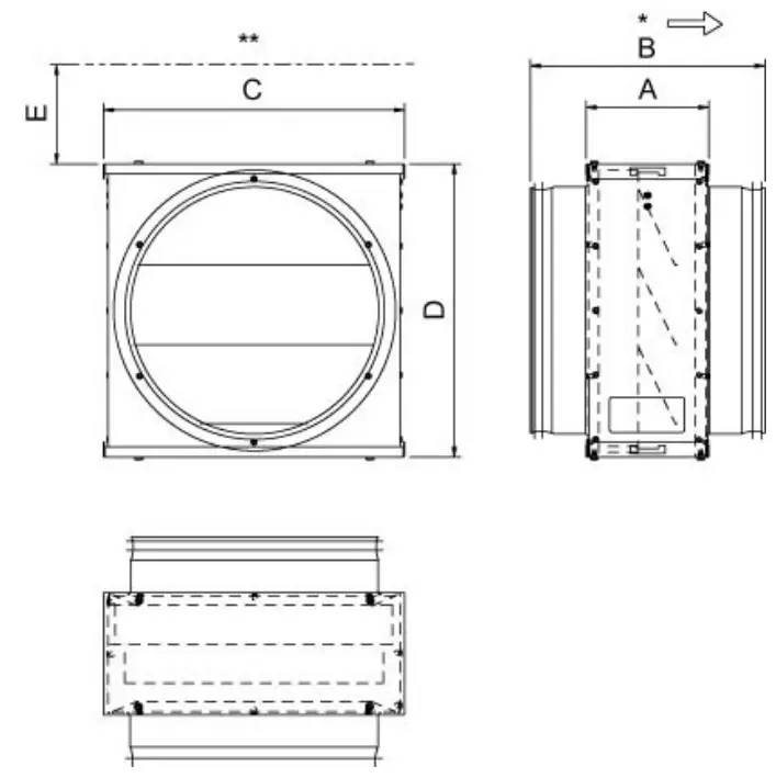 Puravent 1623 VKK-100 Back Draft Damper - fig 1