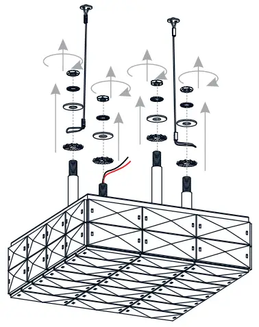 QUOIZEL PCDZ1716SGD Dazzle 15.75 Inch Soft Gold LED Semi-Flush Mount - Lanyard from Rods