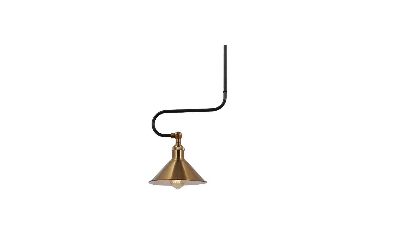 Zevni A04705 Janek Brass-black Industrial Cone Mini Pendant Light Installation Guide