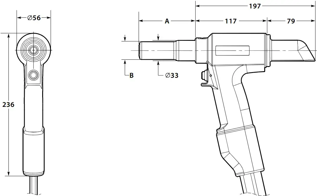 PLACING TOOL DIMENSIONS