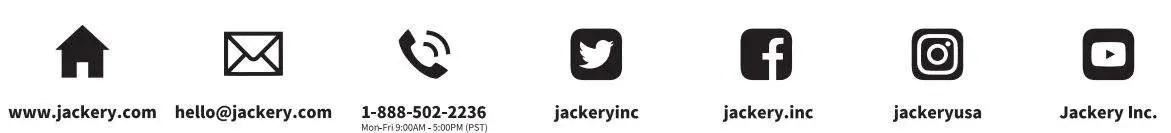 Jackery 500EU Portable Power Station User Manual - Contact Us