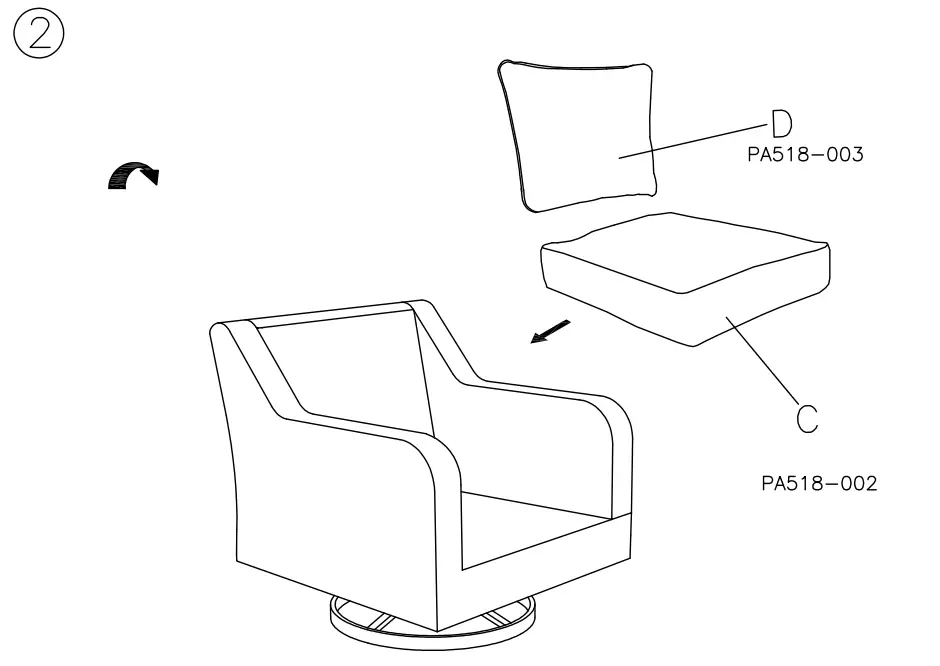 ASHLEY P518-821 Furniture Swivel Lounge Chair - Figure 3