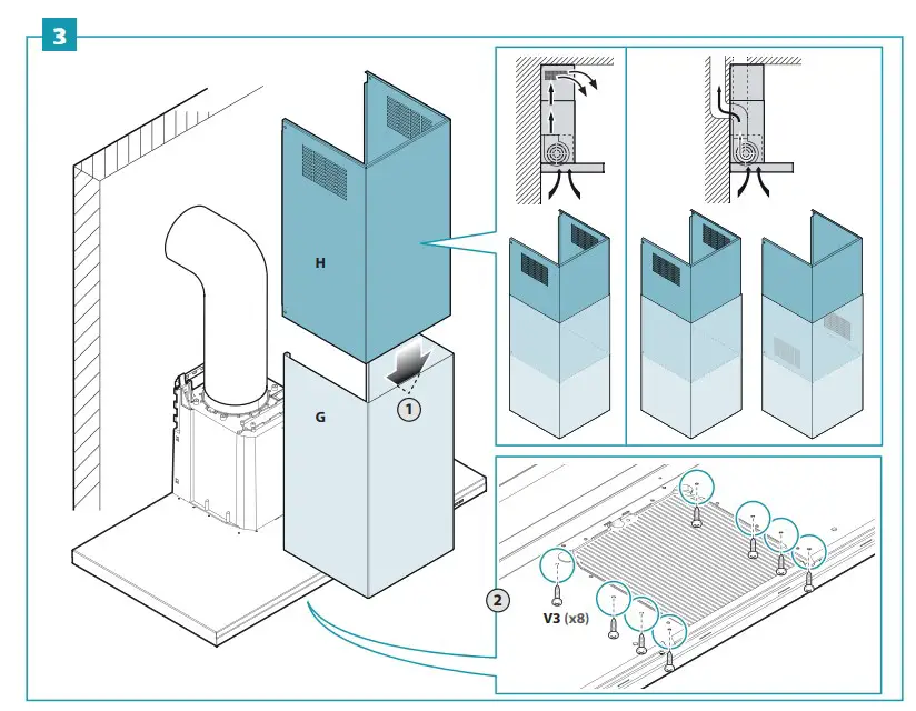 Falmec FDLUM36W5SSR 36 Inch Lumen Wall Mount Range Hood (7)