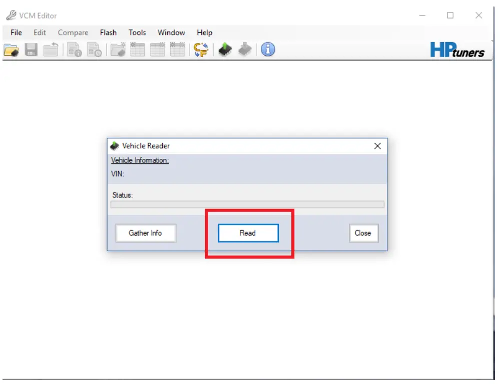 Software s HPTuners Software - Click Read
