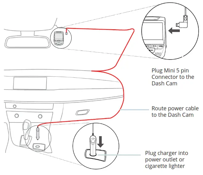 REXING V1P Dash CAm -- Installing the Camera