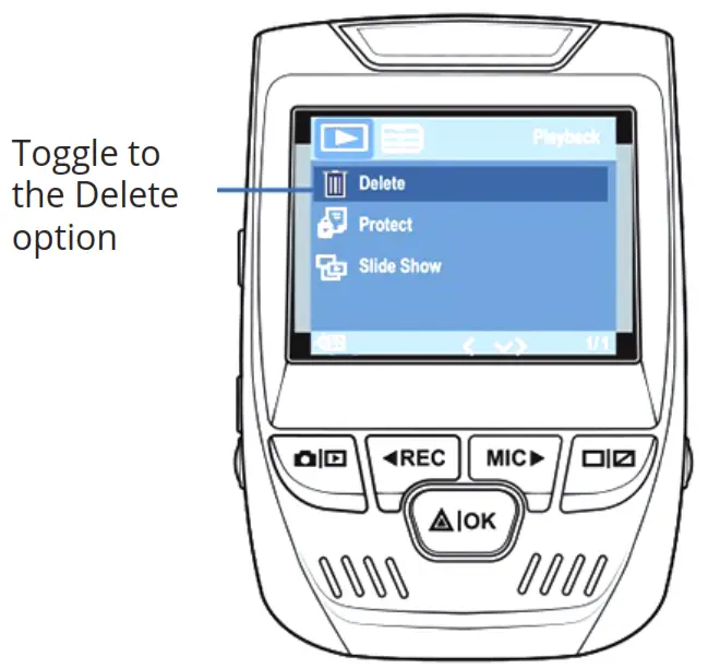 REXING V1P Dash CAm - Toggle to