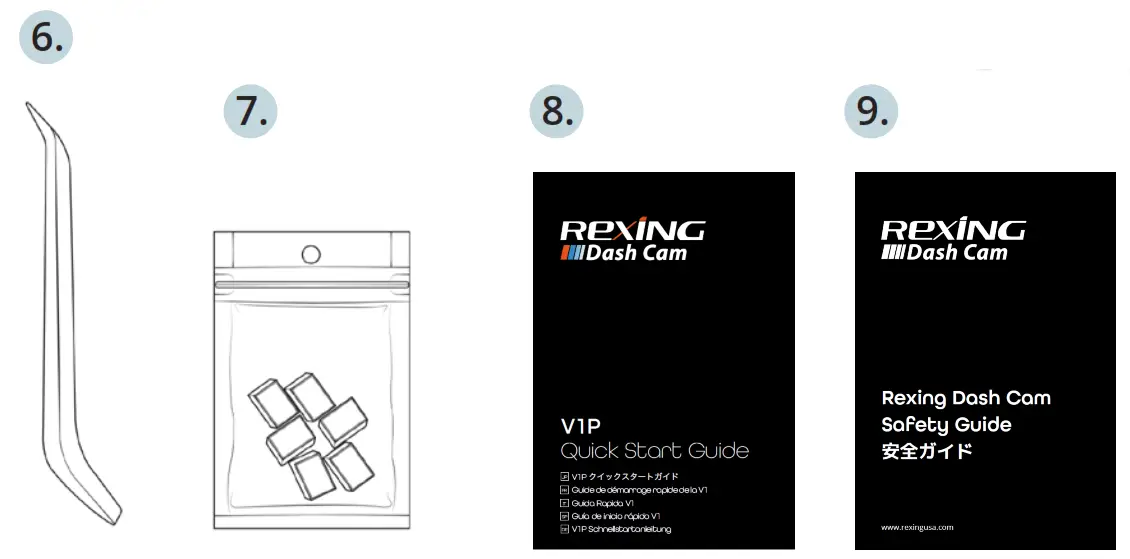 REXING V1P Dash CAm - What’s in the box