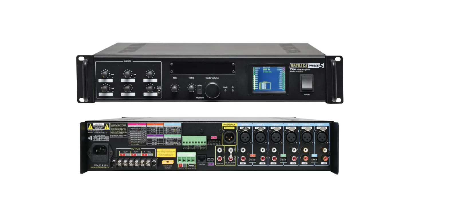 Redback A4275c Phase5 Public Address (pa) Mixer Amplifier User Manual Redback A4275c Phase5 Public Address (pa) Mixer Amplifier User Manual