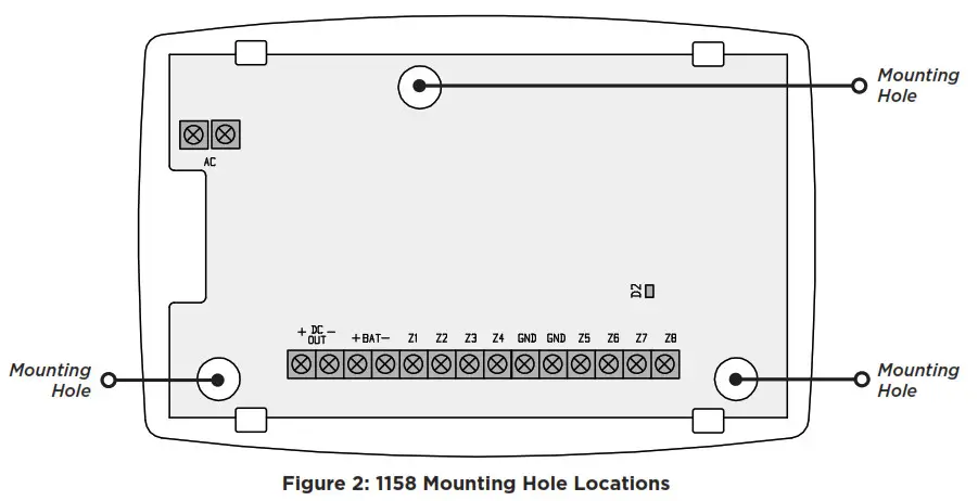 DMP 1158 Wireless Eight-zone Input Module - MOUNT THE 1158