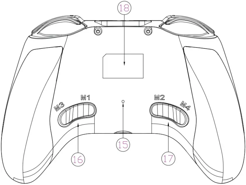 REDSTORM Switch Pro Bluetooth Game Controller - Product Diagram 3