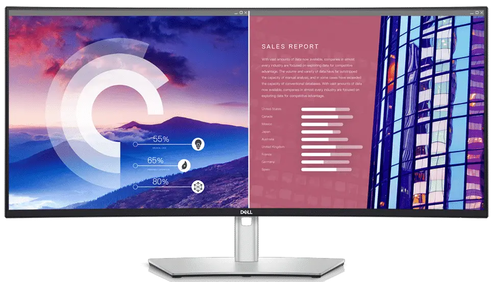 DELL U3821DW UltraSharp 38 Curved USB-C Hub Monitor