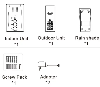 WiZARD ON-3201AD Intercom System - What's Included