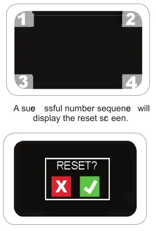 ScientificAir S400 Portable Air Disinfection Device - Reset Screen