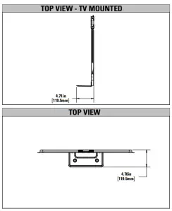 SANUS SOUNDBAR MOUNT for Sonos Beam WSSBM1 B2 - DIMENSIONS 1