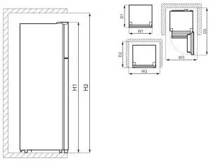 ZANUSSI ZTAN24FW0 Litre 80-- DIMENSIONS
