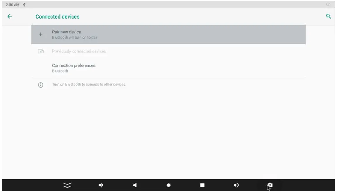 Connect to Bluetooth device 1