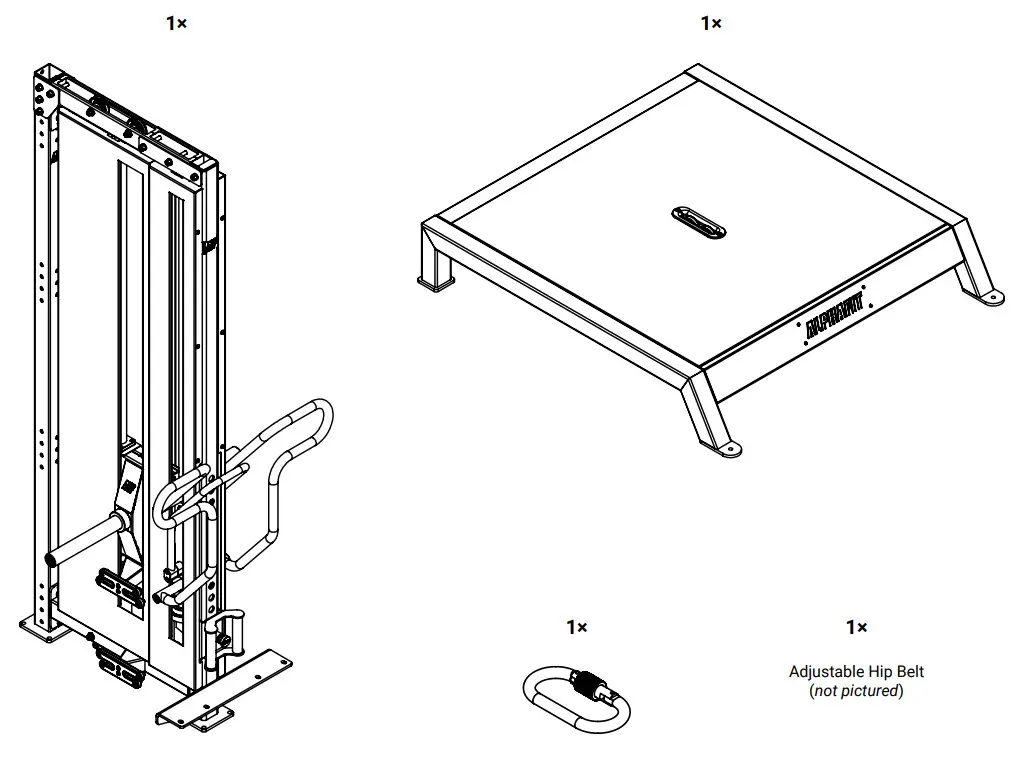 ALPHAFIT 41217 Core Belt Squat Lower Body - COMPONENT OVERVIEW