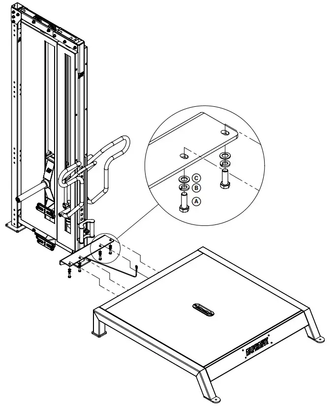ALPHAFIT 41217 Core Belt Squat Lower Body - STEP 1