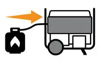 Cabelas 4000W Dual Fuel Portable Generator - Connect propane cylinder