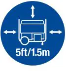 Cabelas 4000W Dual Fuel Portable Generator - Keep all objects at least 5 feet