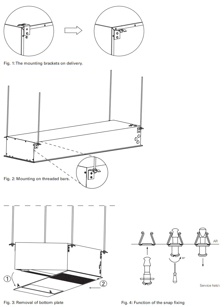 FRICO AR200 Air Curtains -Mounting and installation