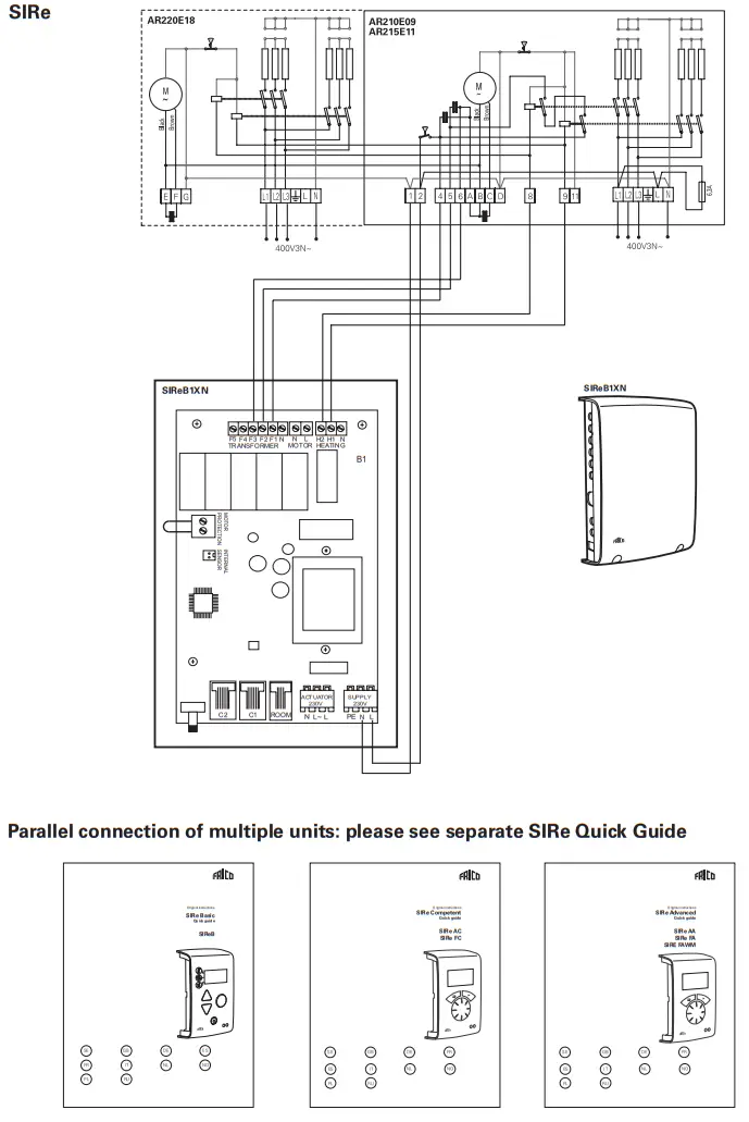 FRICO AR200 Air Curtains -Wiring diagrams AR200 E