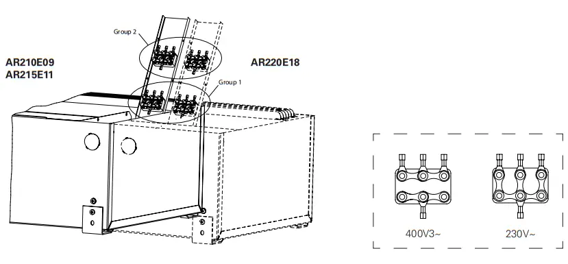 FRICO AR200 Air Curtains -diagrams