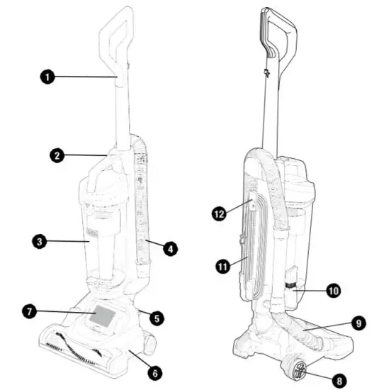 BLACK DECKER BDASL101 Airswivel Ultra Light Weight Upright Vacuum Cleaner - figure 2