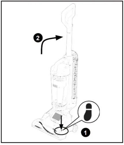 BLACK DECKER BDASL101 Airswivel Ultra Light Weight Upright Vacuum Cleaner - figure 8