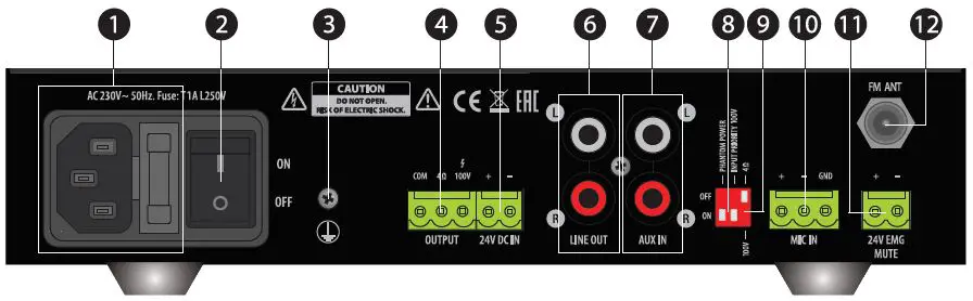 AMCPRO DMPA 60 Light Media Player Amplifier fig2