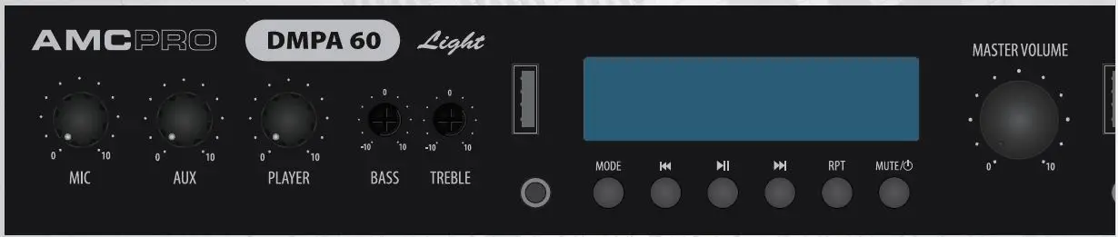 AMCPRO DMPA 60 Light Media Player Amplifier prod