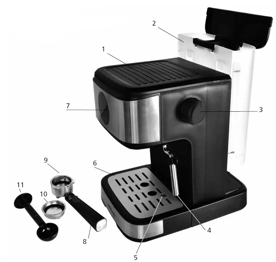 LAKELAND 63480 Digital Espresso Maker fig1