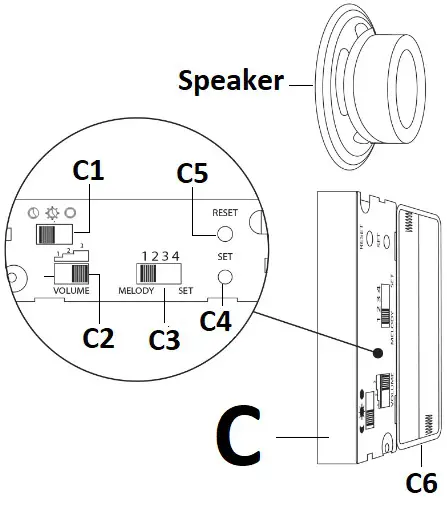 EUROtops MD763 Radio Controlled Wall Clock with Chime- Setting