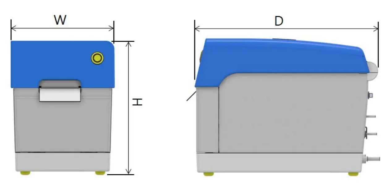 JVM JV LB20 RF Label Printer - Main Dimensions