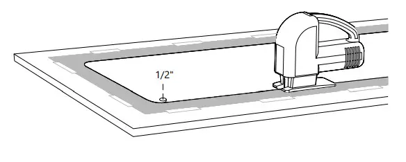 Forteza Series Granite Kitchen Sinks Using the jigsaw