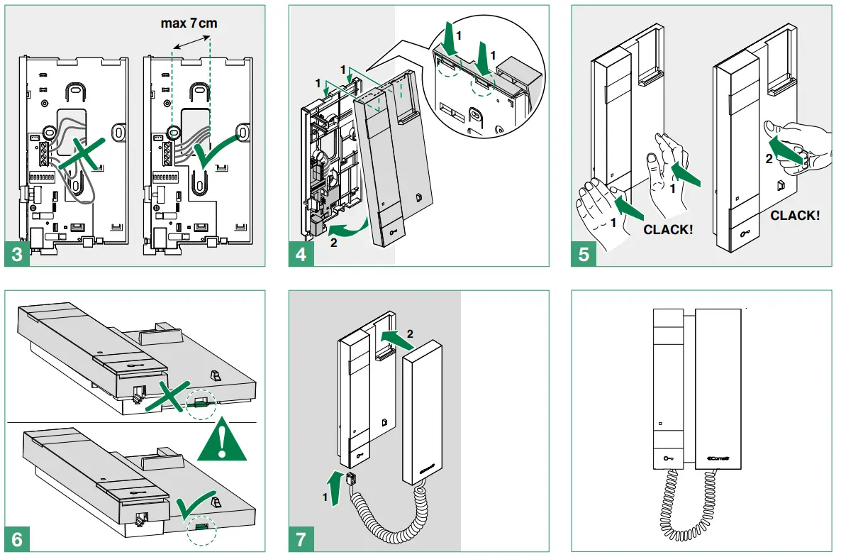 Comelit Mini 2708W Door Entry Phone with Handset - fig 1