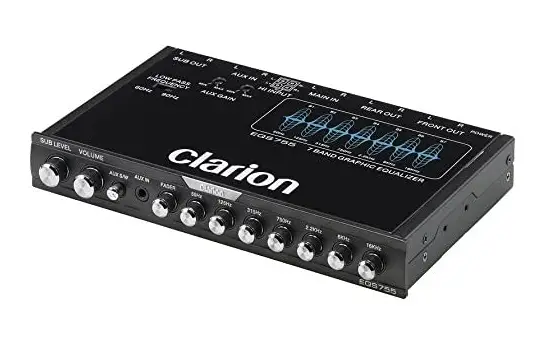 Clarion-EQS755-7-Band-Car-Audio-Graphic-Equalizer-image