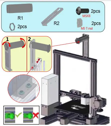 Creality 3D Ender 3D Printer logo Rack installation